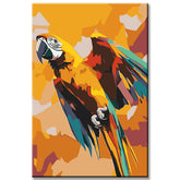 Painting by Numbers Flying Parrot Polygon Art